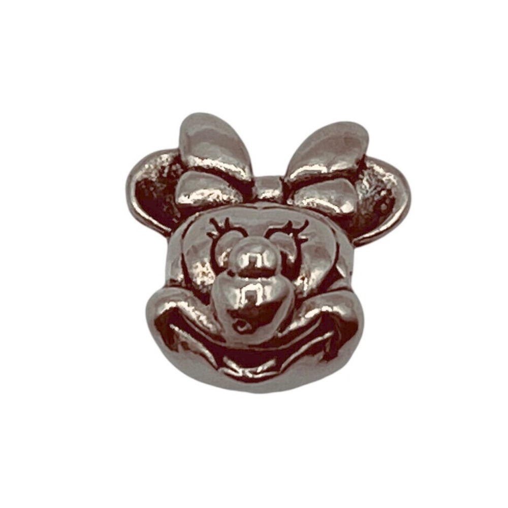 Disney Minnie Mouse Silver Tone Portrait Slider Bead Charm for Bracelet